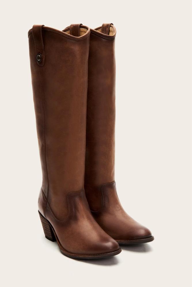 Knee high button clearance boots