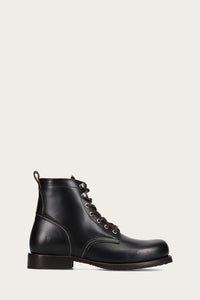 Frye Mens HUDSON WORKBOOT LUG BLACK