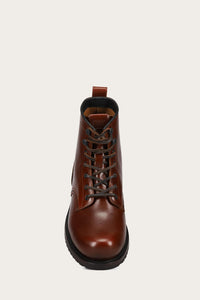 Frye Mens HUDSON WORKBOOT LUG MAHOGANY