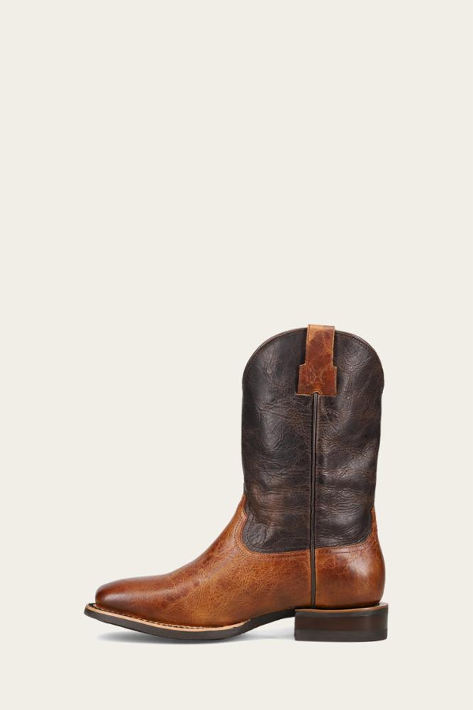 Frye Mens HAUSER ROPER SADDLE/DK BROWN – Frye Canada