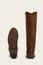 Load image into Gallery viewer, Frye Women MELISSA BUTTON TALL 2 COGNAC/WASHED ANT PULL-UP