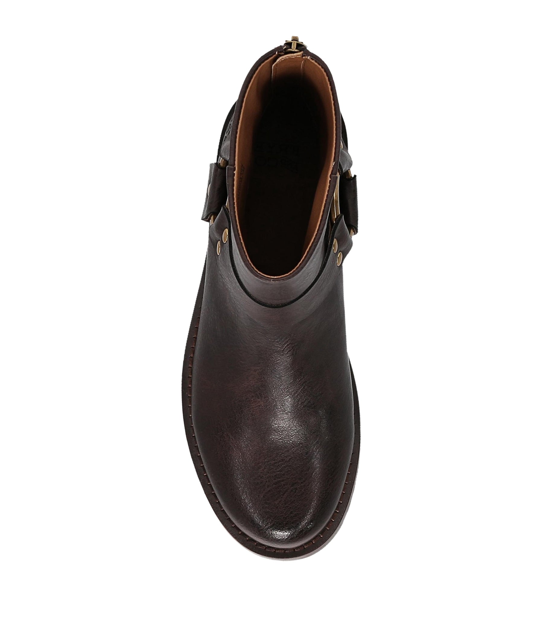 Frye and Co Women CHESNEE SHORT HARNESS DK BROWN/BANDIT