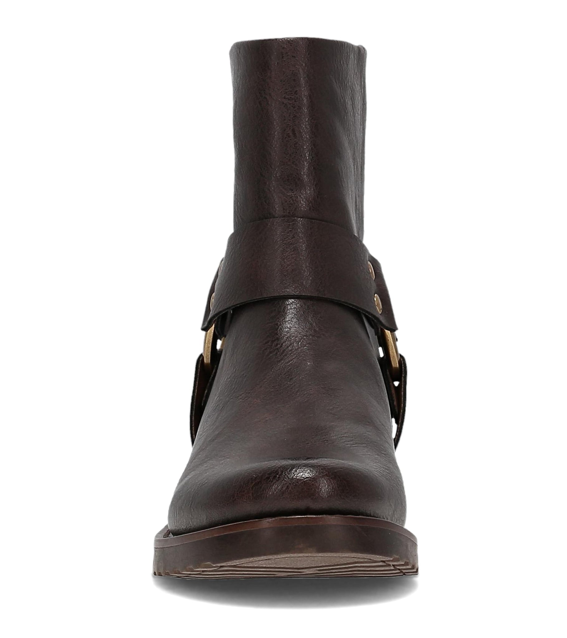 Frye and Co Women CHESNEE SHORT HARNESS DK BROWN/BANDIT