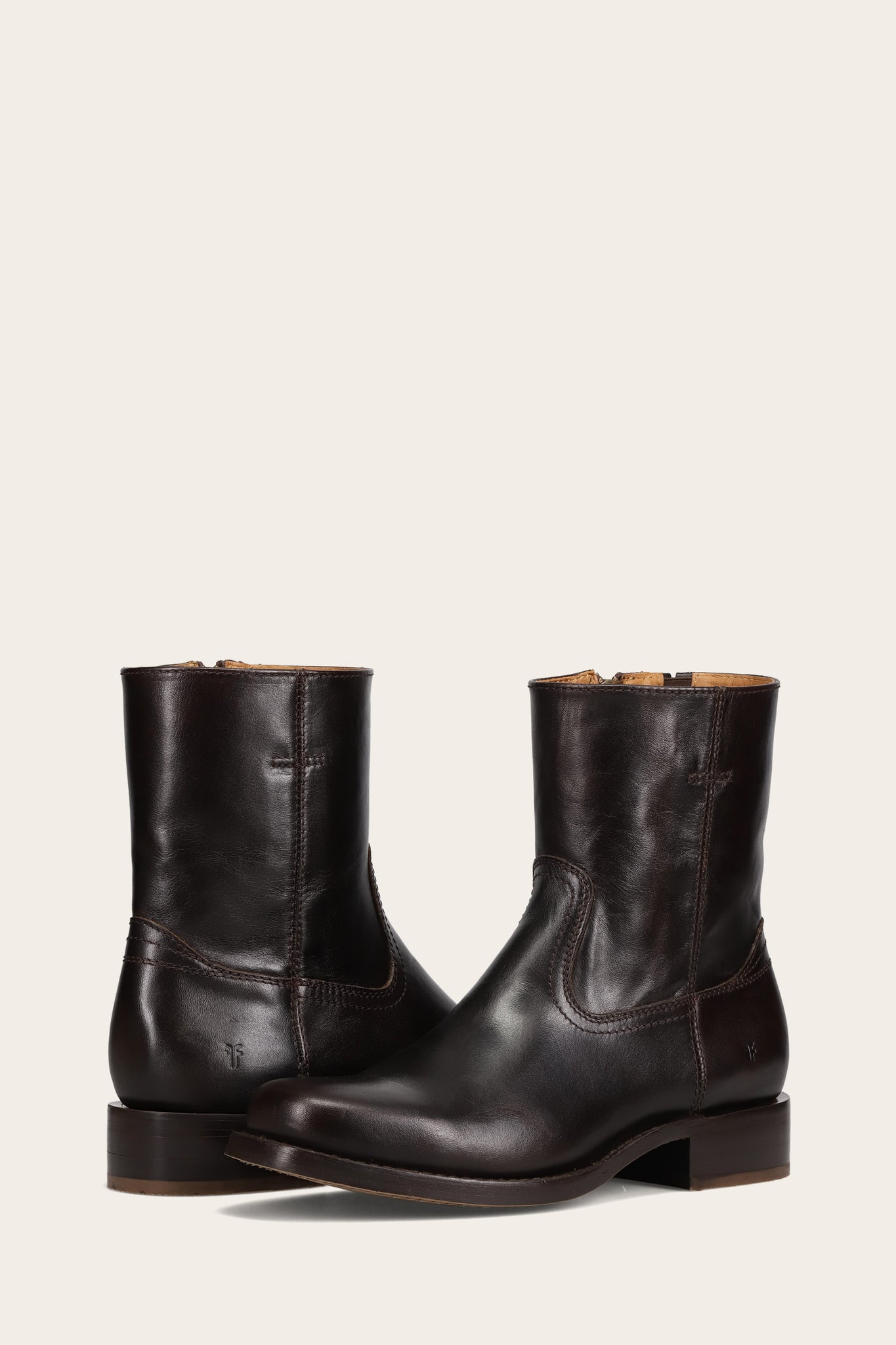 FRYE MEN CAMPUS INSIDE ZIP BOURBON