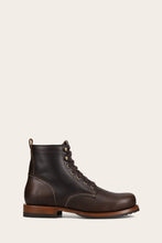Load image into Gallery viewer, FRYE MEN HUDSON PLAIN TOE WORKBOOT BOURBON