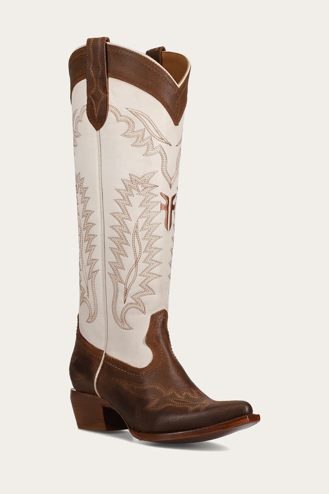 FRYE WOMEN SACHA FEATHER DECO TOFFEE/WHITE