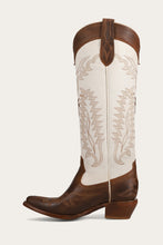 Load image into Gallery viewer, FRYE WOMEN SACHA FEATHER DECO TOFFEE/WHITE