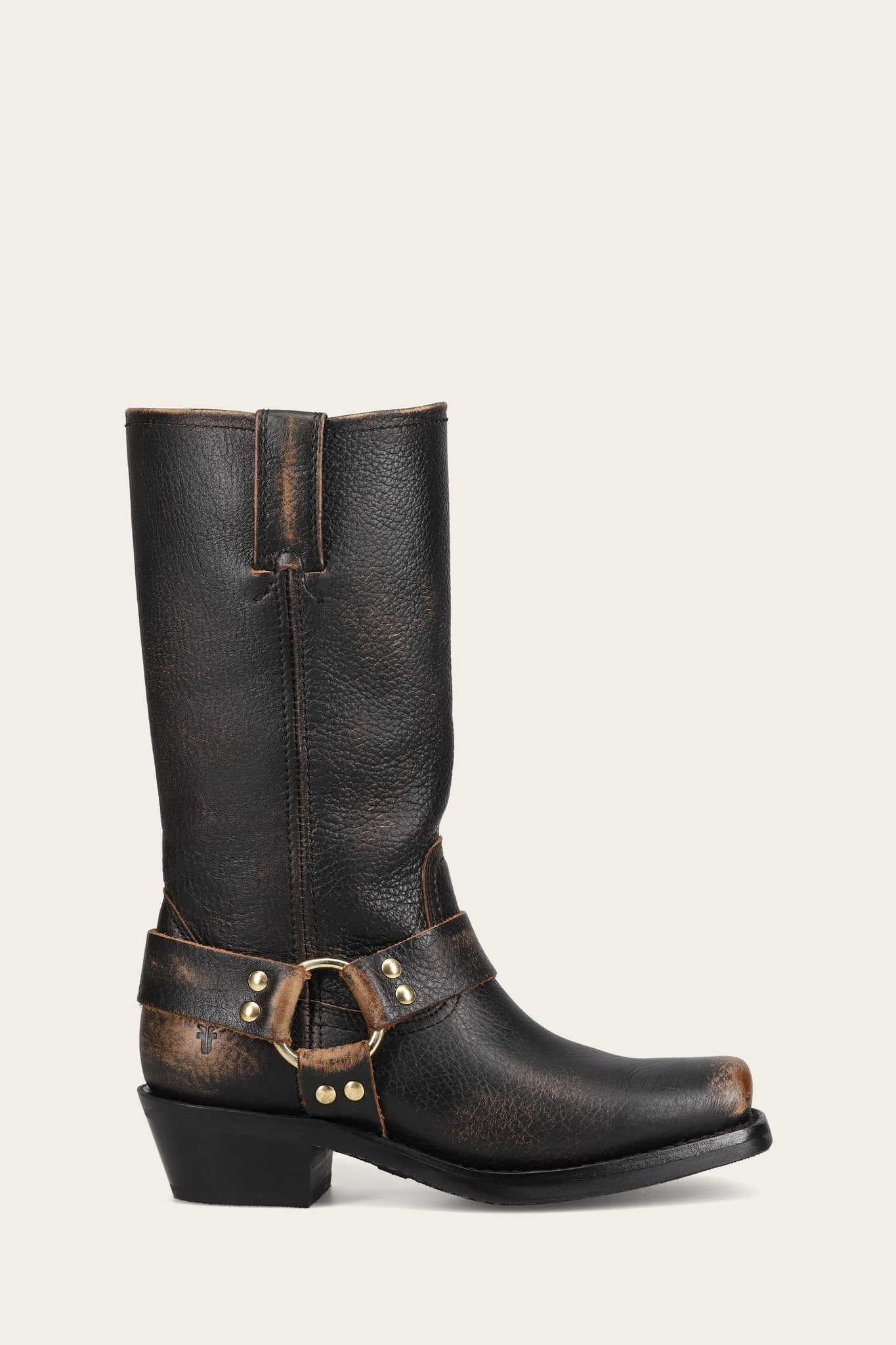 FRYE WOMEN HARNESS 12R BLACK/TAN