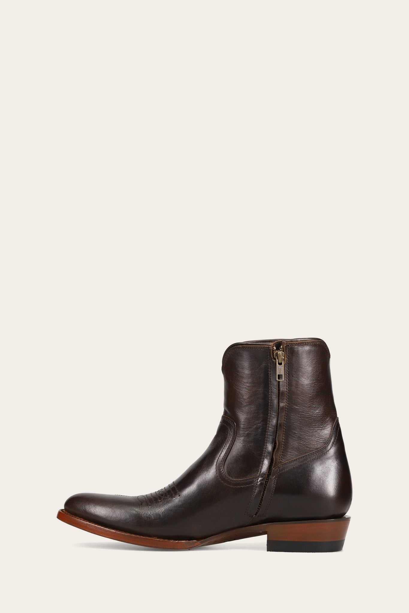 FRYE MEN AUSTIN INSIDE ZIP BOURBON