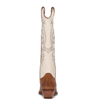 Load image into Gallery viewer, FRYE AND CO WOMEN IRLENE TALL DECO STITCH OFF WHITE/CARAMEL/BROWN