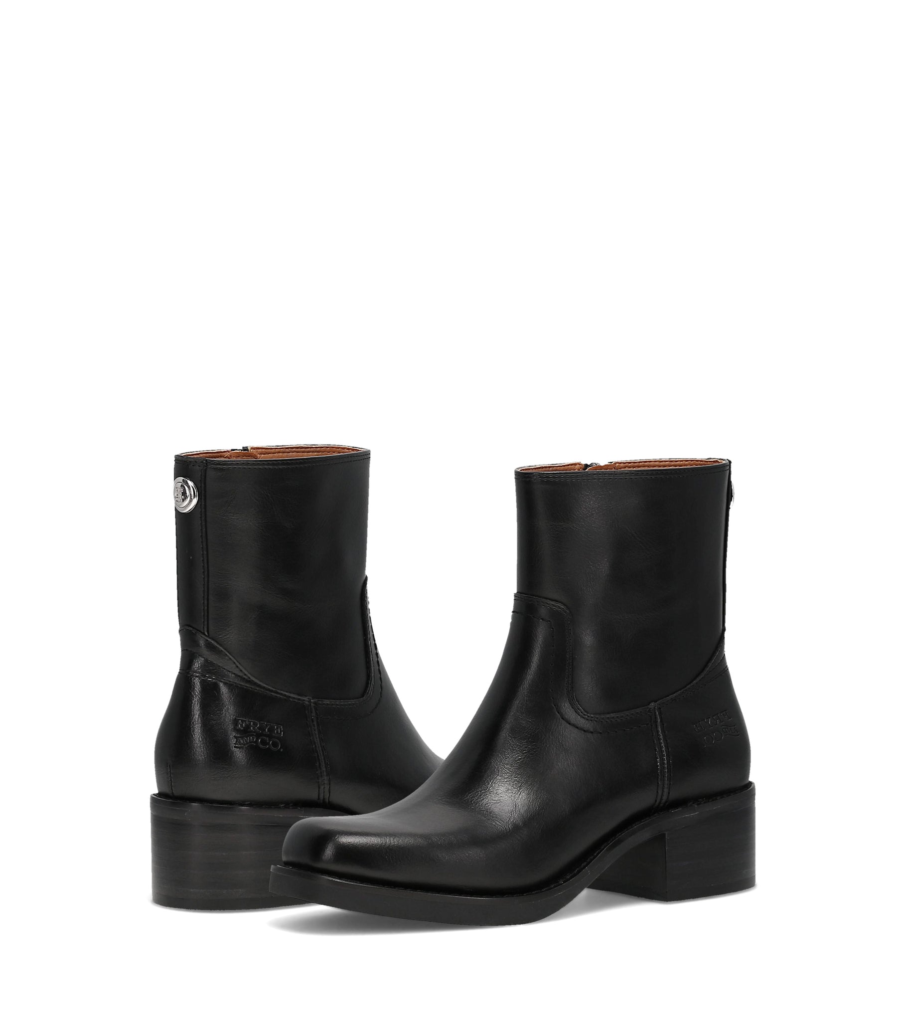 FRYE AND CO WOMEN MIRANDA LOW ZIP BLACK