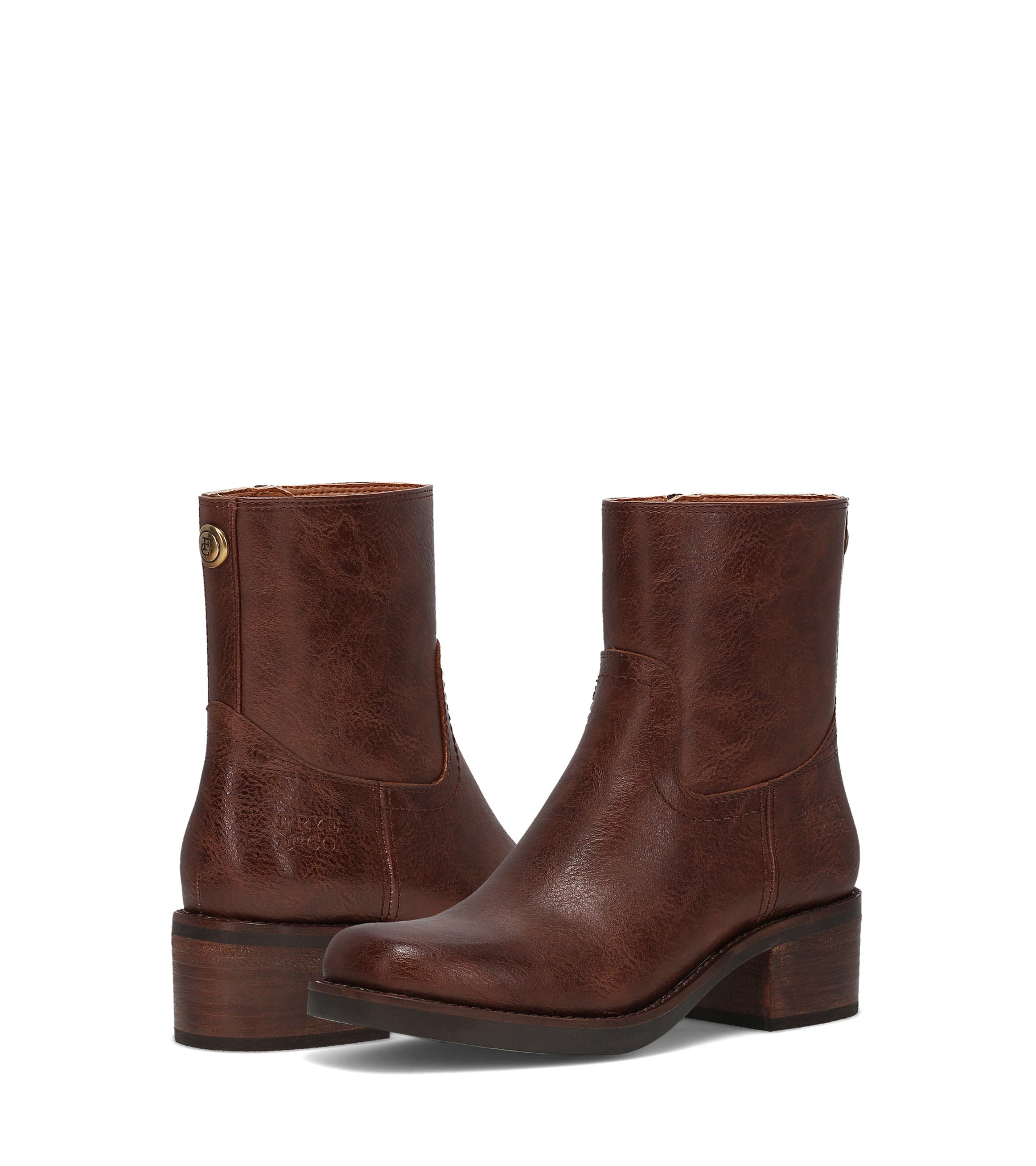 FRYE AND CO WOMEN MIRANDA LOW ZIP WALNUT