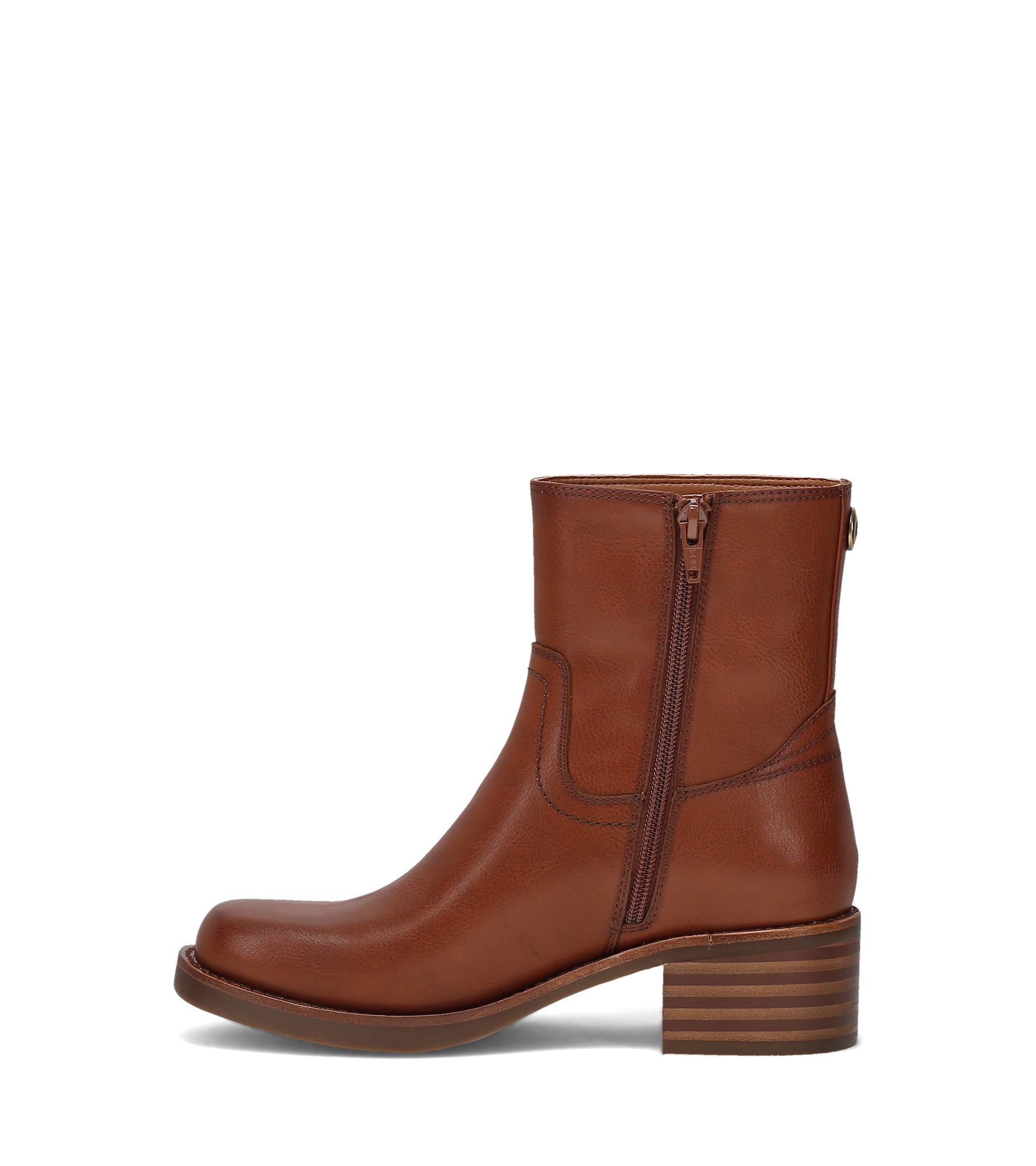 FRYE AND CO WOMEN MIRANDA LOW ZIP WHISKEY