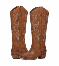 Load image into Gallery viewer, Frye Women IRLENE TALL DECO STITCH CARAMEL