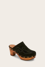 Load image into Gallery viewer, Frye Women JESSICA CLOG BLACK/SUEDE