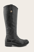 Load image into Gallery viewer, Frye Women MELISSA DOUBLE SOLE BUTTON LUG BLACK/WAXY BURNISHED LEATHER