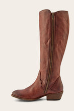 Load image into Gallery viewer, Frye Women CARSON PIPING TALL REDWOOD