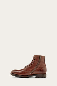 Frye Mens BOWERY LACE UP BROWN/CRUST VEG LEATHER