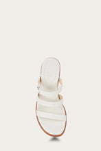 Load image into Gallery viewer, Frye Women ESTELLE STRAPPY SLIDE WHITE/NEW EXTASY LEATHER