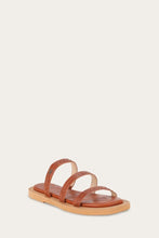 Load image into Gallery viewer, Frye Women FAYE STRAPPY SLIDE COGNAC/OYSTER LEATHER