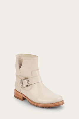 Frye Women VERONICA BOOTIE WHITE/NAKED COW LEATHER