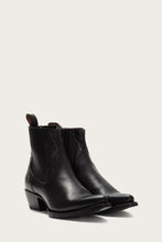 Load image into Gallery viewer, Frye Women SACHA CHELSEA BLACK/POLISHED SOFT FULL GRAIN