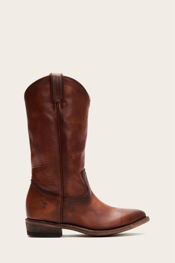 Frye melissa pull outlet on cognac