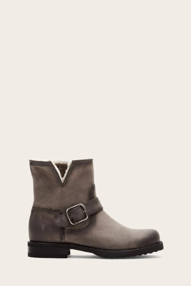 Frye Women VERONICA SHEARLING BOOTIE GRY