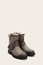 Load image into Gallery viewer, Frye Women VERONICA SHEARLING BOOTIE GRY