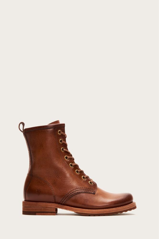 Brown combat boots clearance womens