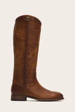 Load image into Gallery viewer, Frye Women MELISSA BUTTON TALL 2 COGNAC/WASHED ANT PULL-UP