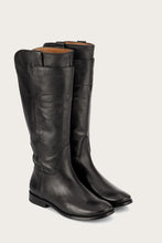 Load image into Gallery viewer, Frye Women PAIGE TALL RIDING BOOT BLACK/SMOOTH VINTAGE LEATHER