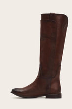 Load image into Gallery viewer, Frye Women PAIGE TALL RIDING BOOT REDWOOD/CRUST LAREDO LEA