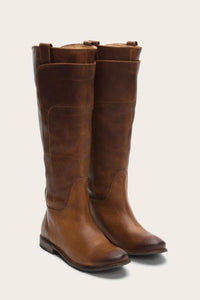 Frye Women PAIGE TALL RIDING BOOT COGNAC/WASHED ANTIQUE PULL UP