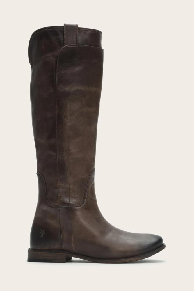 Frye Women PAIGE TALL RIDING BOOT SLATE/AVALON LEATHER