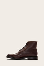 Load image into Gallery viewer, Frye Mens SETH CAP TOE LACE UP BROWN/OILED PULL UP