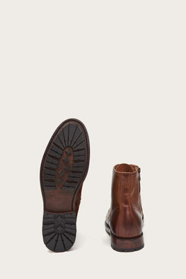 Frye Mens BOWERY LACE UP COGNAC/ANTIQUE PULL UP