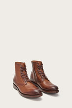 Load image into Gallery viewer, Frye Mens BOWERY LACE UP COGNAC/ANTIQUE PULL UP