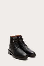 Load image into Gallery viewer, Frye Mens GREYSON LACE UP BLACK/DEER SKIN LEATHER
